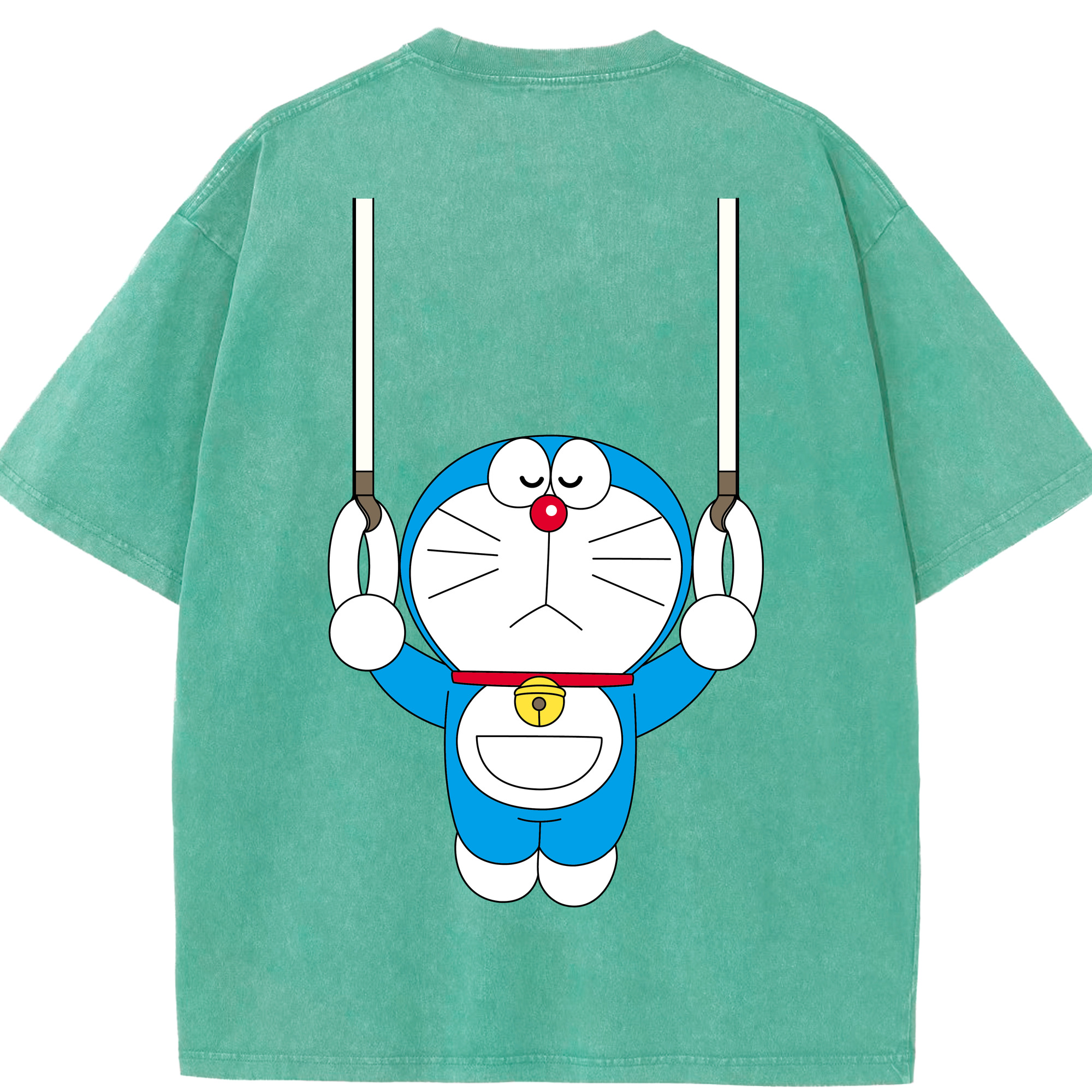 （画像用） ドラえもん Doraemon 綿100% ヴィンテージ風 半袖Tシャツ（背面プリント）